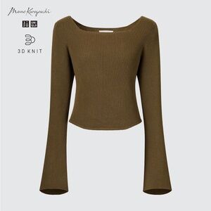 Uniqlo x Mame Kurogouchi Square Neck Sweater Brown